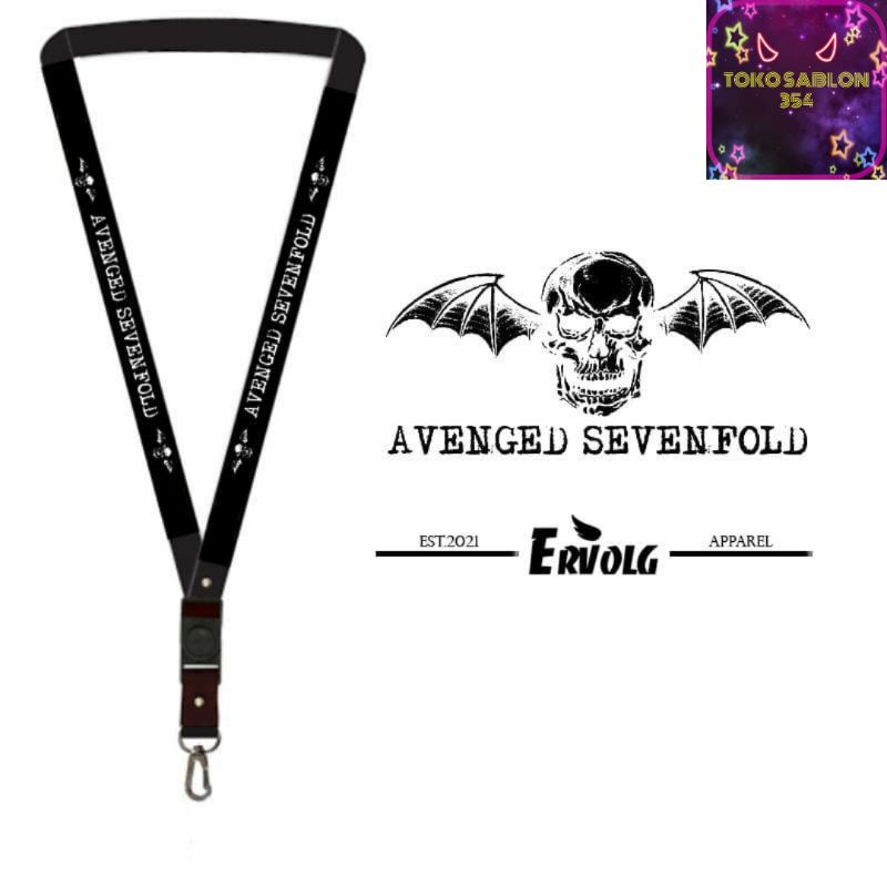 

Gantungan kunci AVENGED SEVENFOLD band metal musik rock tali lanyard band gantungan leher id card name tag vapor