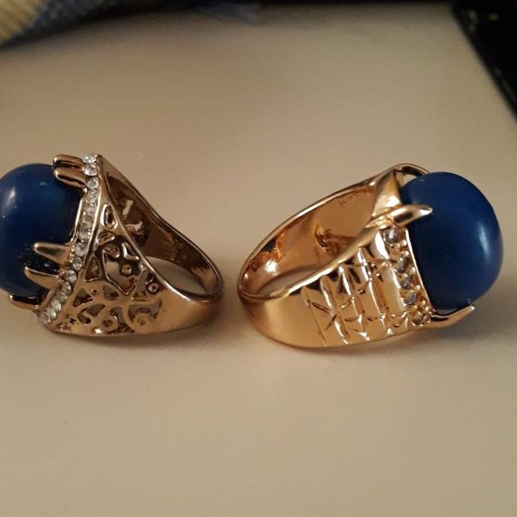 ➼Terkini✿ BISA COD. Cincin Batu merah Delima, Batu Hijau Jambrud & Batu Biru Safir, Bisa Nyala Dalam