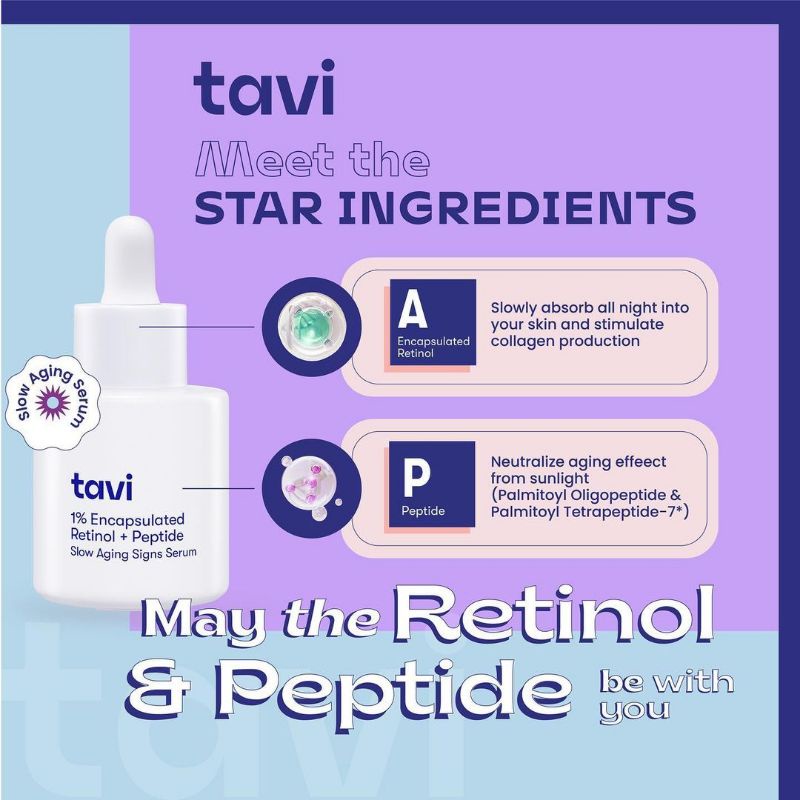 TAVI 1% Encapsulated Retinol + Peptide Slow Aging Signs Serum 30m