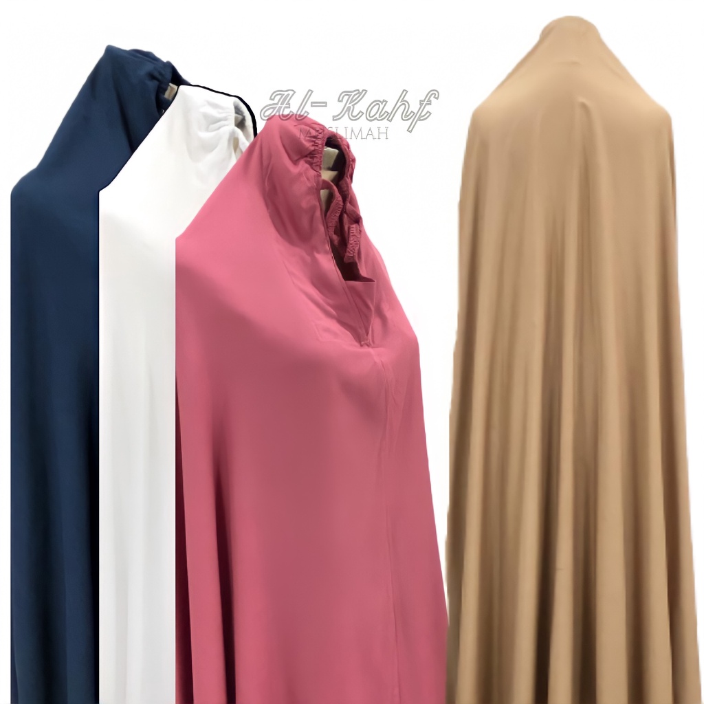 AMA - Mukena Dewasa Katun Rayon Polos Model Al Kahf Series Jumbo - Mukena Harian