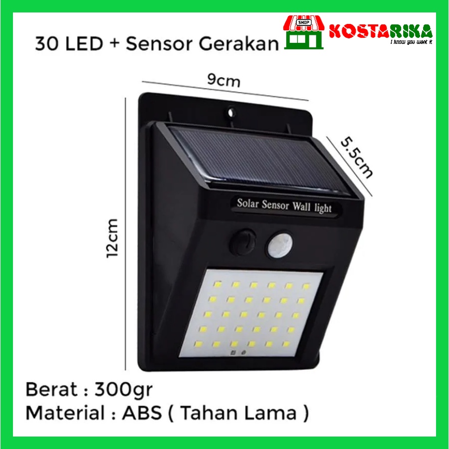 Solar Sensor Wall Light Atau Lampu Sensor Tenaga Surya LED Lampu Taman Dinding 8 20 25 dan 30 LED