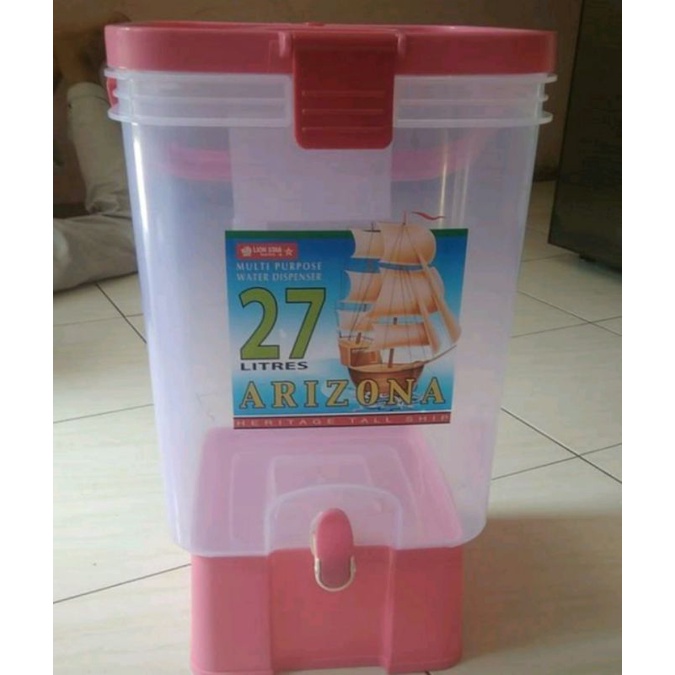 (JNE JTR) Arizona Drink Jar 27 Liter Lion Star / Tempat Air Minum / Aquarium Es / Ember Air + Kran