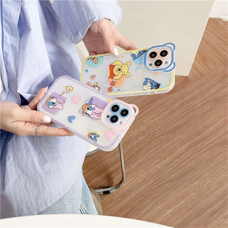 Soft Case Pelindung Kamera Bahan Silikon Tahan Banting Bentuk Bebek Untuk iPhone 14 13 12 11 Pro Max X Xr Xs Max SE 8 7 6 6s Plus