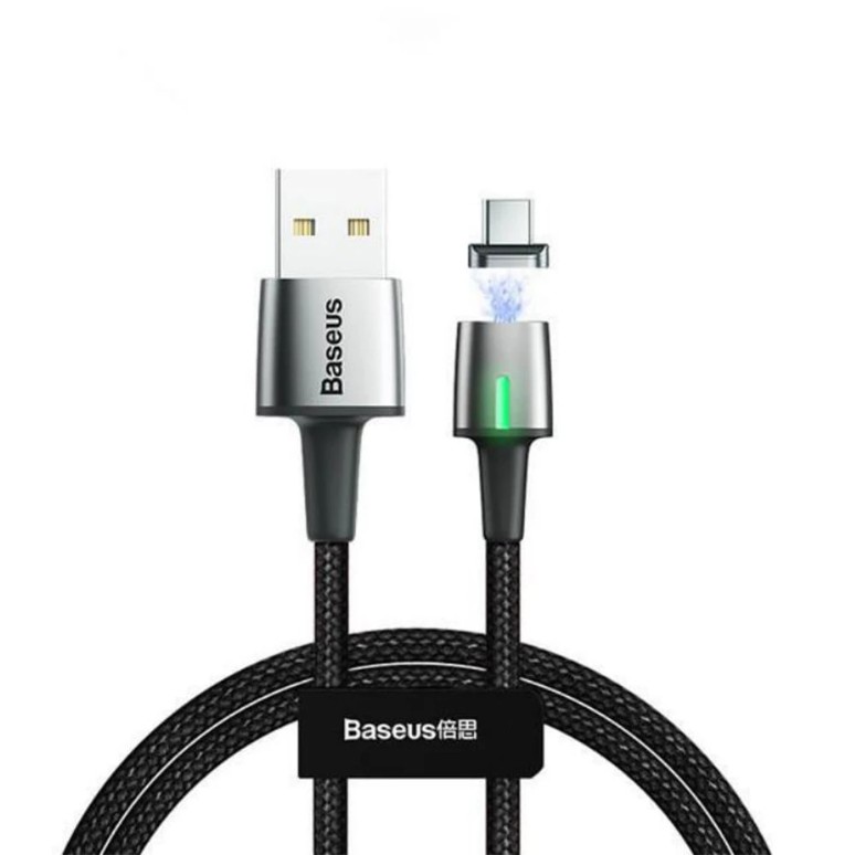 Kabel Data Magnetic Baseus Zinc Cable Micro Iphone Type C- 2.4A 2M