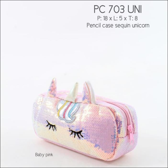 

KOTAK PENSIL LUCU SEQUIN PENSIL UNICORN 703 - ORANGE