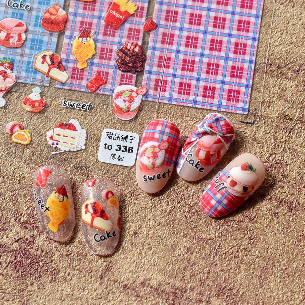 Mxbeauty Stiker Kuku 5D Motif Anjing / Kelinci Gaya Jepang