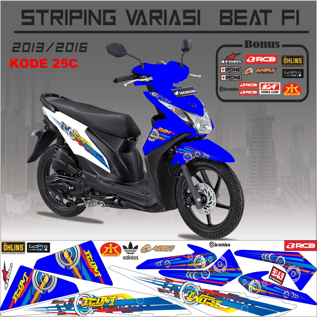 Striping Beat Variasi Stiker Variasi Beat KODE 25