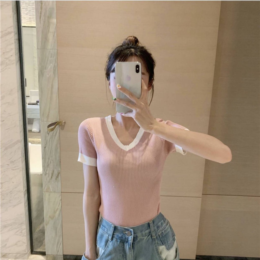 vneck elsa rajut - Thejanclothes