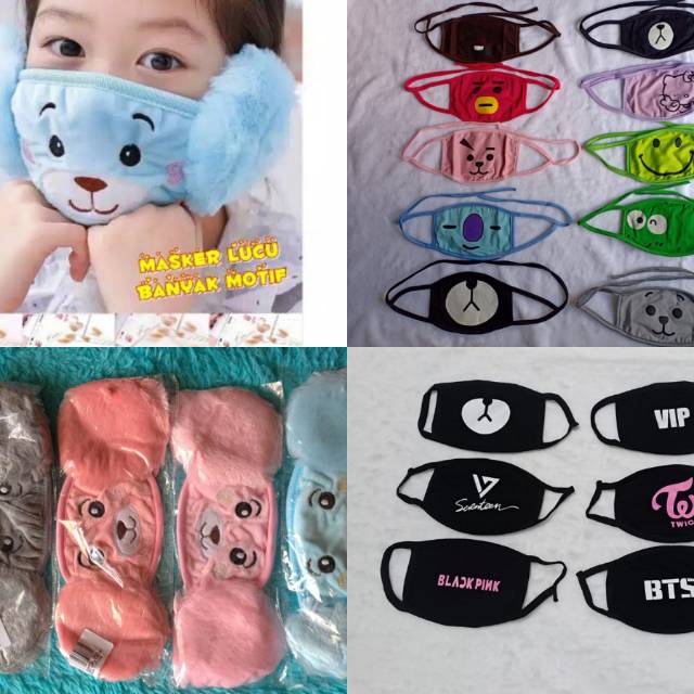 15+ Trend Terbaru Aneka Motif Masker Anak Lucu