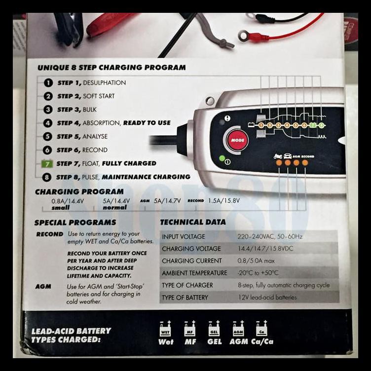 Ctek Mxs 5 / 5.0 Smart Charger Mxs5 Bermutu