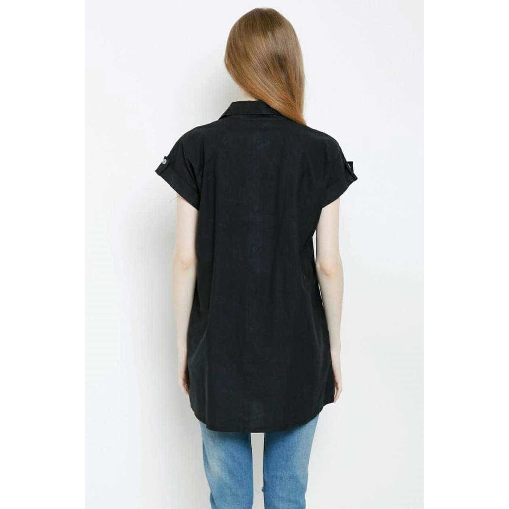 kemeja wanita dress hitam