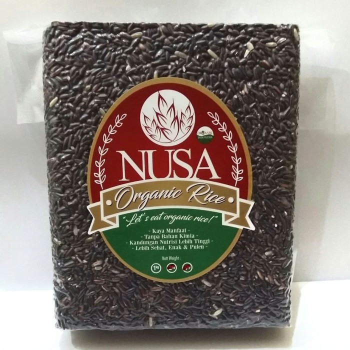 Beras Hitam Organik Nusa Ukuran 1kg - Organic Black Rice