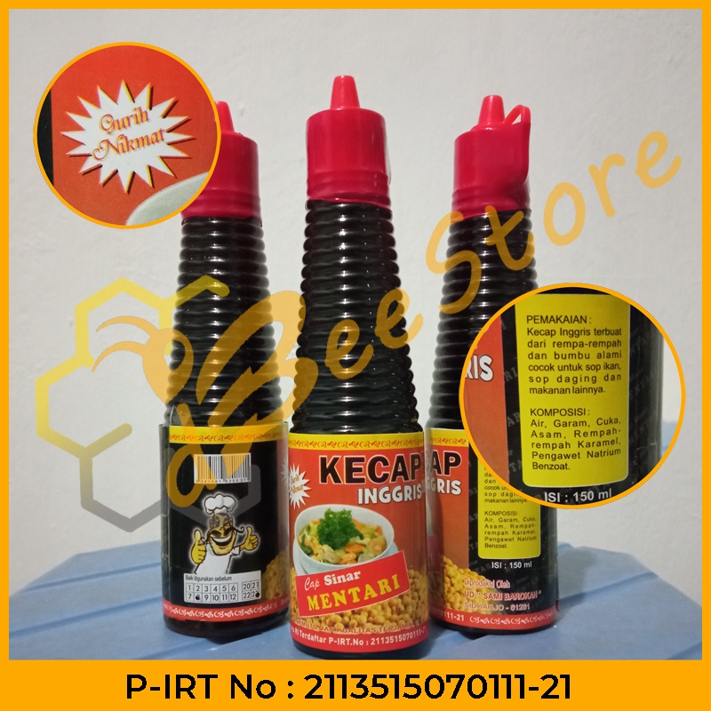 

Kecap Inggris Kecap Lada Hitam Minyak Bawang Merah Cap Sinar Mentari 150 ml Bumbu Masak