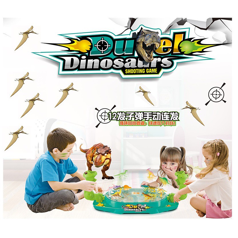 MAINAN ANAK BATTLE DUEL DINO GAME DINOSAURUS SHOOTING FOOTBALL BOLA