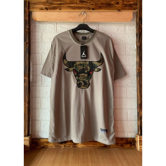 BAJU BULLS BORDIR,T-SHIRT CHICAGO BULLS LOGO BORDIR GOOD QUALITY,BAJU BULLS UNISEX,KAOS KASUAL CHICA