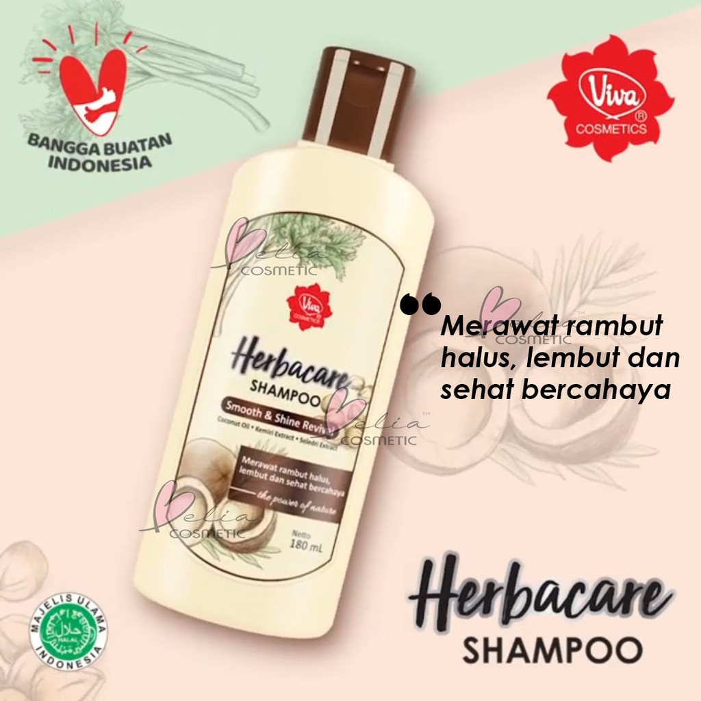 ❤ BELIA ❤ VIVA  Herbacare Shampoo | Conditioner | Perawatan Rambut Rontok, Ketombe, Anti Lepek 180ml