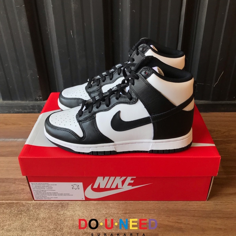 Nike Womens Dunk High Panda Black White