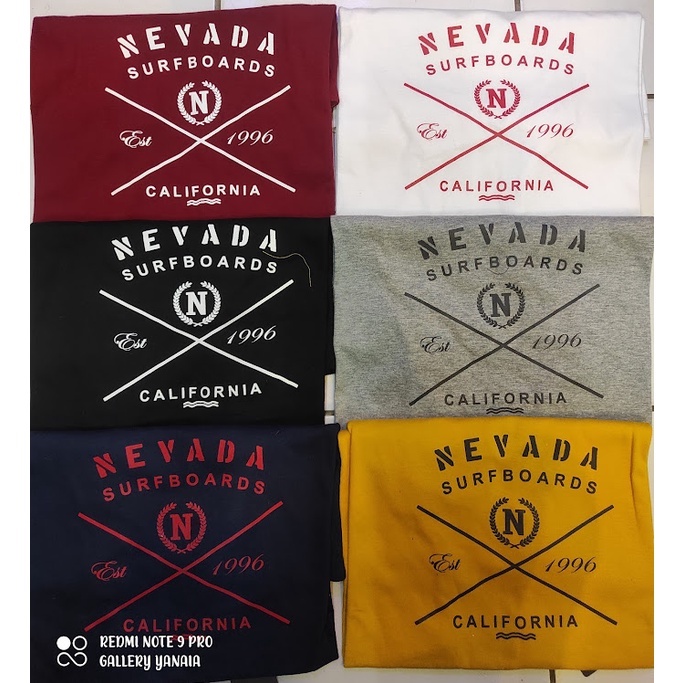 kaos Nevada full hantag / kaos Nevada pria wanita murah / kaos branded / kaos distro / kaos polos / 
