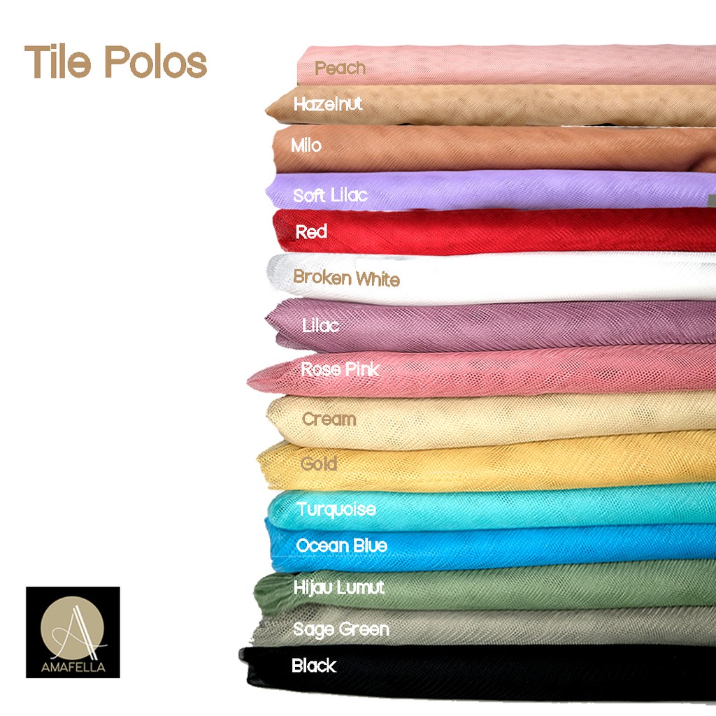 1/2 meter Kain Tile Polos