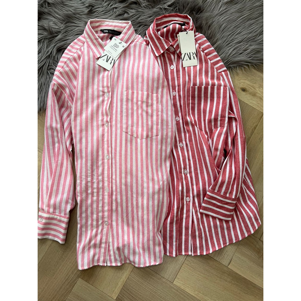 ZR linen cotton striped shirt