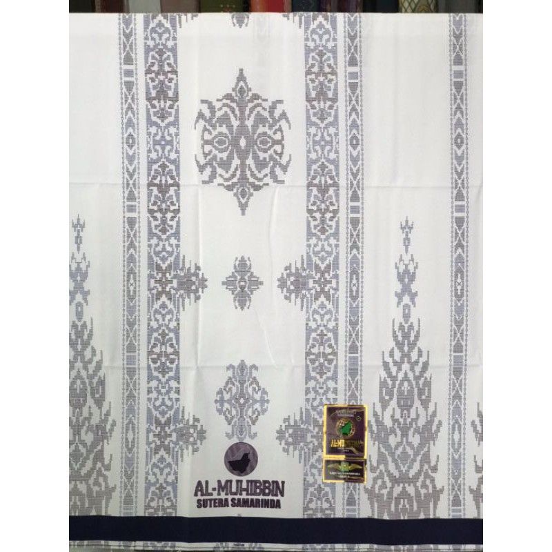 OFFICIAL SARUNG SAMARINDA AL MUHIBBIN (DOMINAN PUTIH)TERMURAH