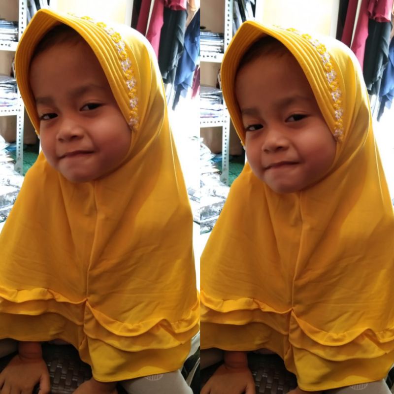Jilbab anak Jersey/jilbab anak Bunga