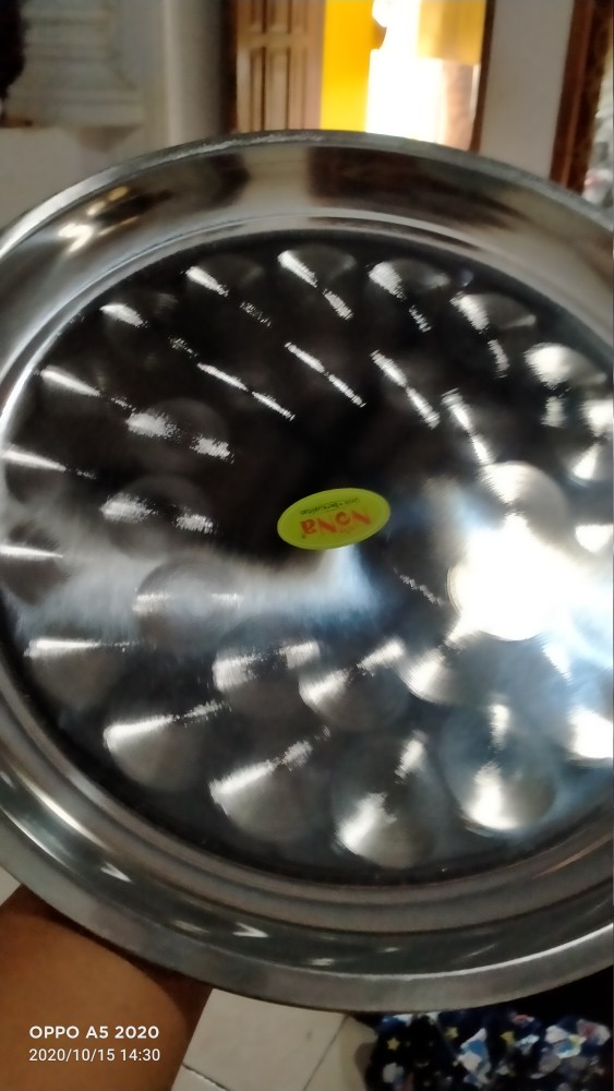 Nampan Bulat Stainless Steel 40 Cm