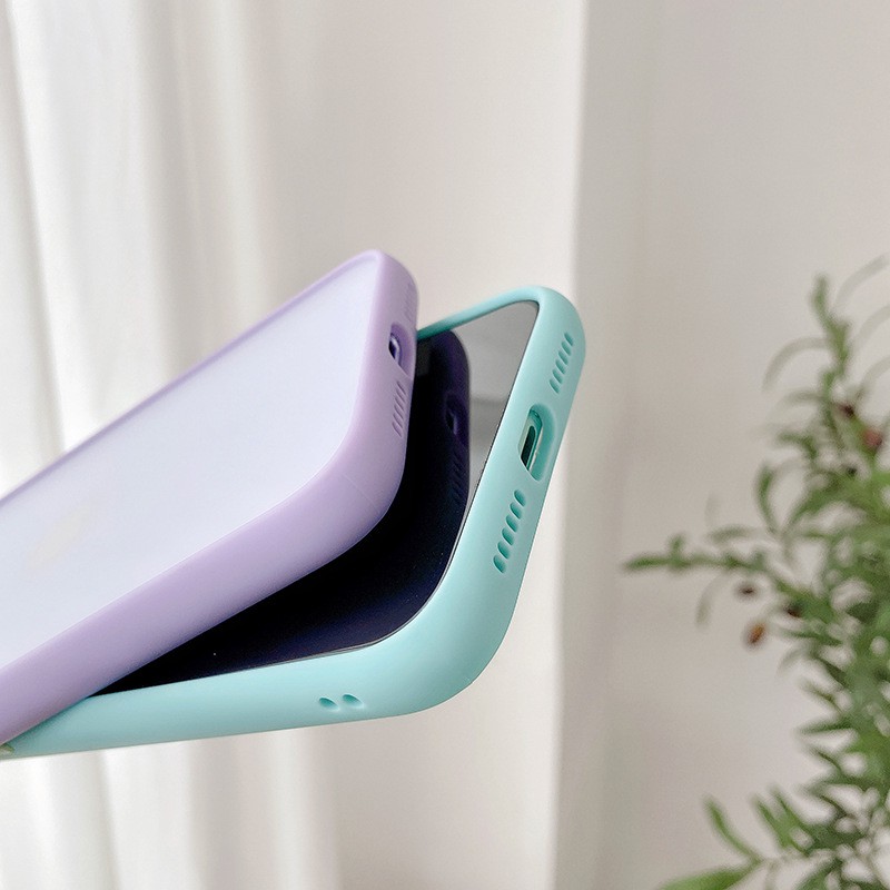 Lens Cover Case iPhone (Seri 1) Full Cover Camera Protector Casing Hybrid Matte Pastel Color