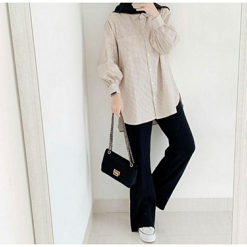 Baju Wanita Terlaris/KEMEJA WANITA/KEMEJA TERLARIS/YUMNA TOP atasan/blouse cewe kekinian ukuran L/XL/XXL-2