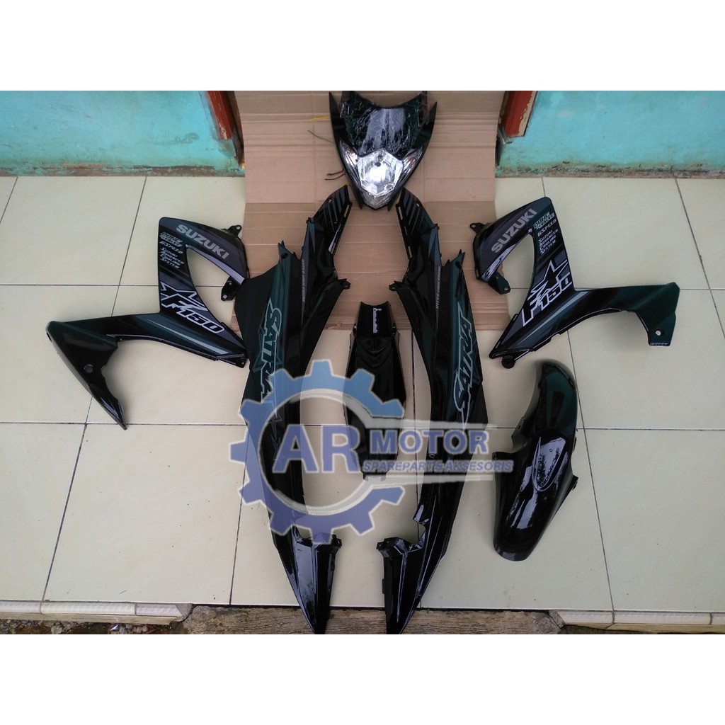 FULL BODY HALUS SATRIA FU FACELIFT / FU FL 2013 - 2015 HITAM PLUS STRIPING