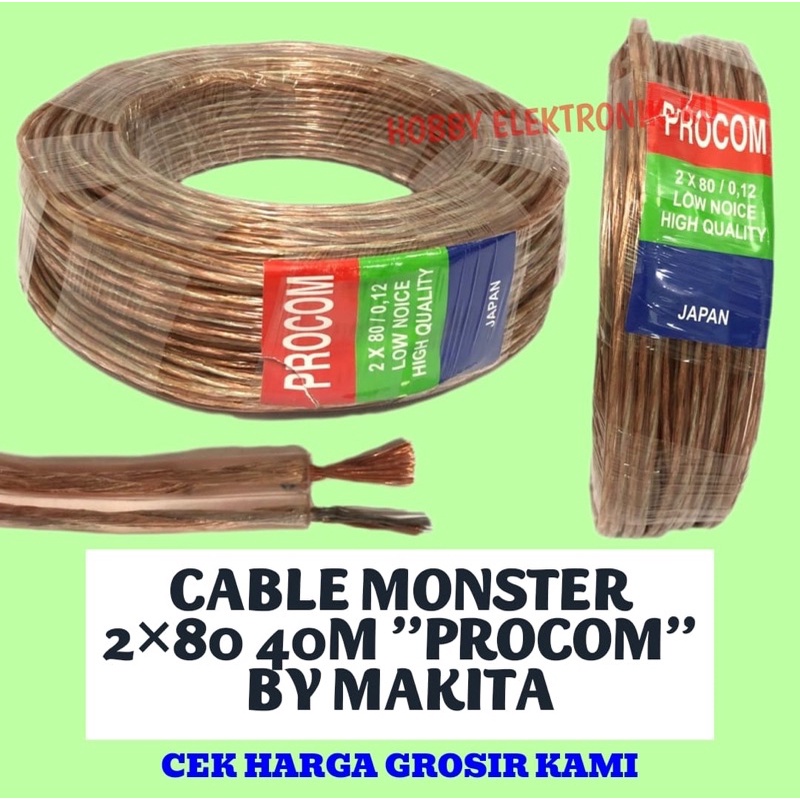 CABLE MONSTER 2x80 40M PROCOM BY MAKITA