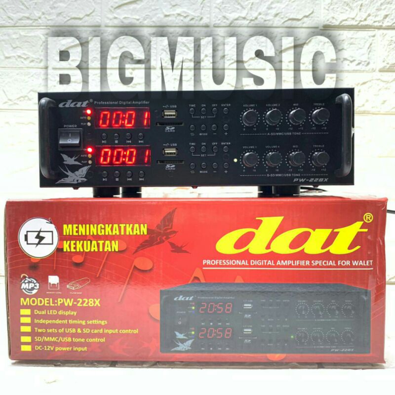 Amplifier Walet Dat PW 228X Original Timer Digital Charger Aki - Mesin Panggil Walet