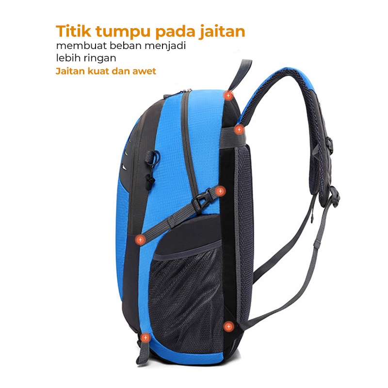 Highland Tas Ransel Pria Backpack Tas Ransel Sekolah Kerja Tas Ransel Laptop Tas Ransel Gunung 40L Outdoor Travel TR112