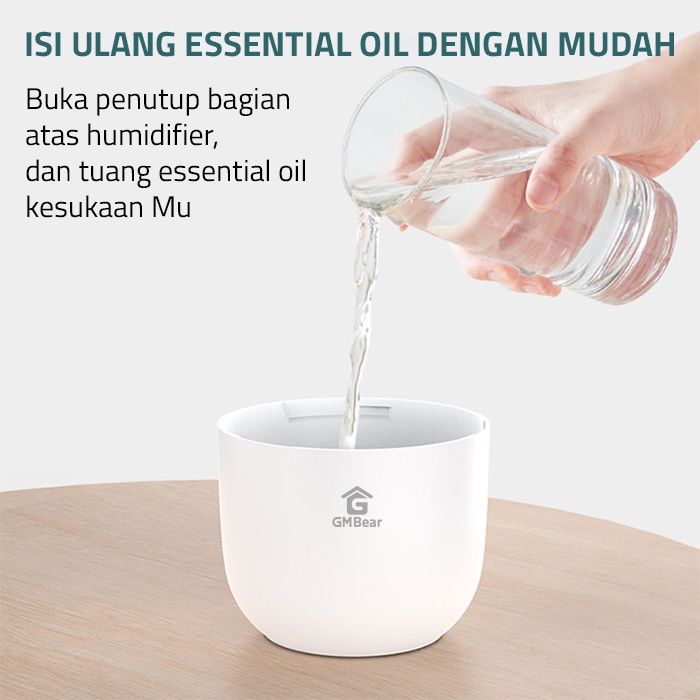 GM Bear Humidifier Diffuser 1201 Aroma Terapi Pelembab Udara - Mini Humidifier 220ml-4