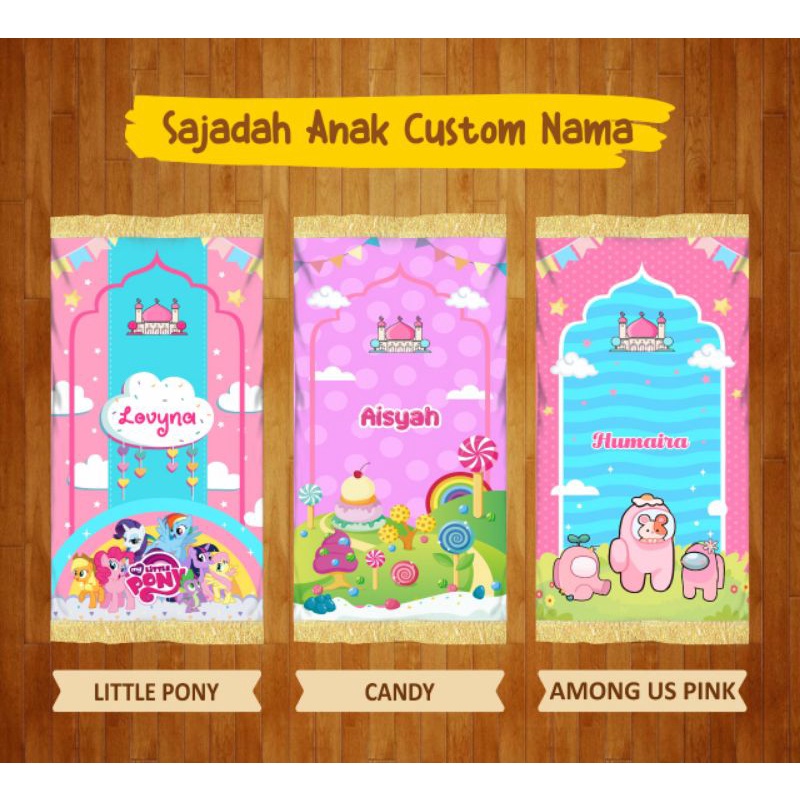 Sajadah custom nama/ sajadah anak / sajadah custom