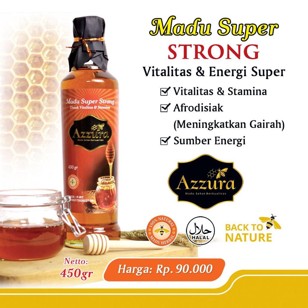 

Madu Super Strong Meningkatkan Vitalitas dan Stamina 450gr