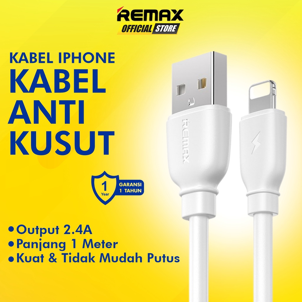 Kabel Data Lightning Remax RC-138I Suji Pro 2.4A Fast Charging Cable