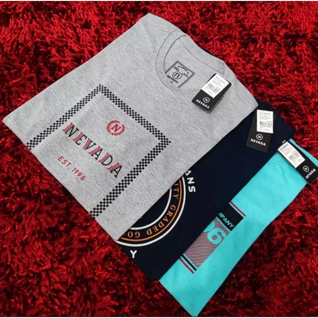 Kaos nevada original asli cowok Kaos nevada 100 3pcs Kaos nevada branded matahari Nevada official ma