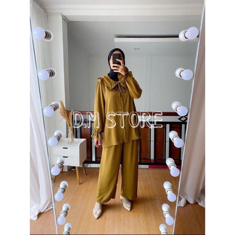 SANDRINA DAILY SET // SETELAN KULOT KRINKEL//OOTD KEKINIAN// SETELAN TERLARIS// SETELAN PALING BANYA