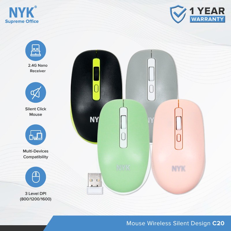 NYK Mouse WIreless C20 Silent Klik