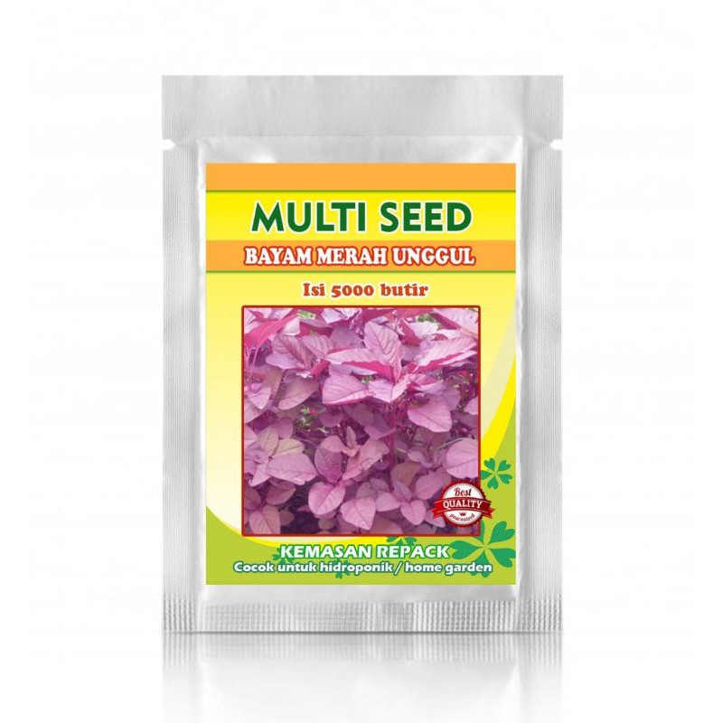 Benih Bibit Bayam Merah Ungul Repack - Bibit Bayam Merah