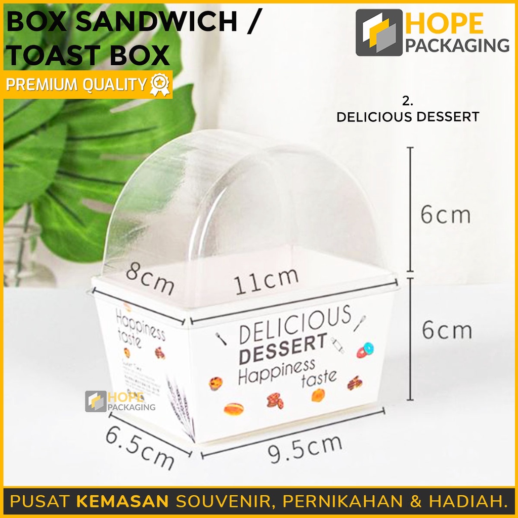 [ 3 PCS ] Box Sandwich / Toast Box / box kue / Kotak kue / cookies box / box roti