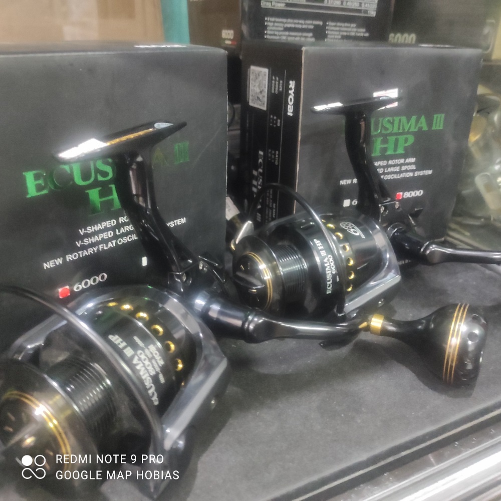 Reel Pancing Spinning Ryobi Ecusima III HP 6000. 8000