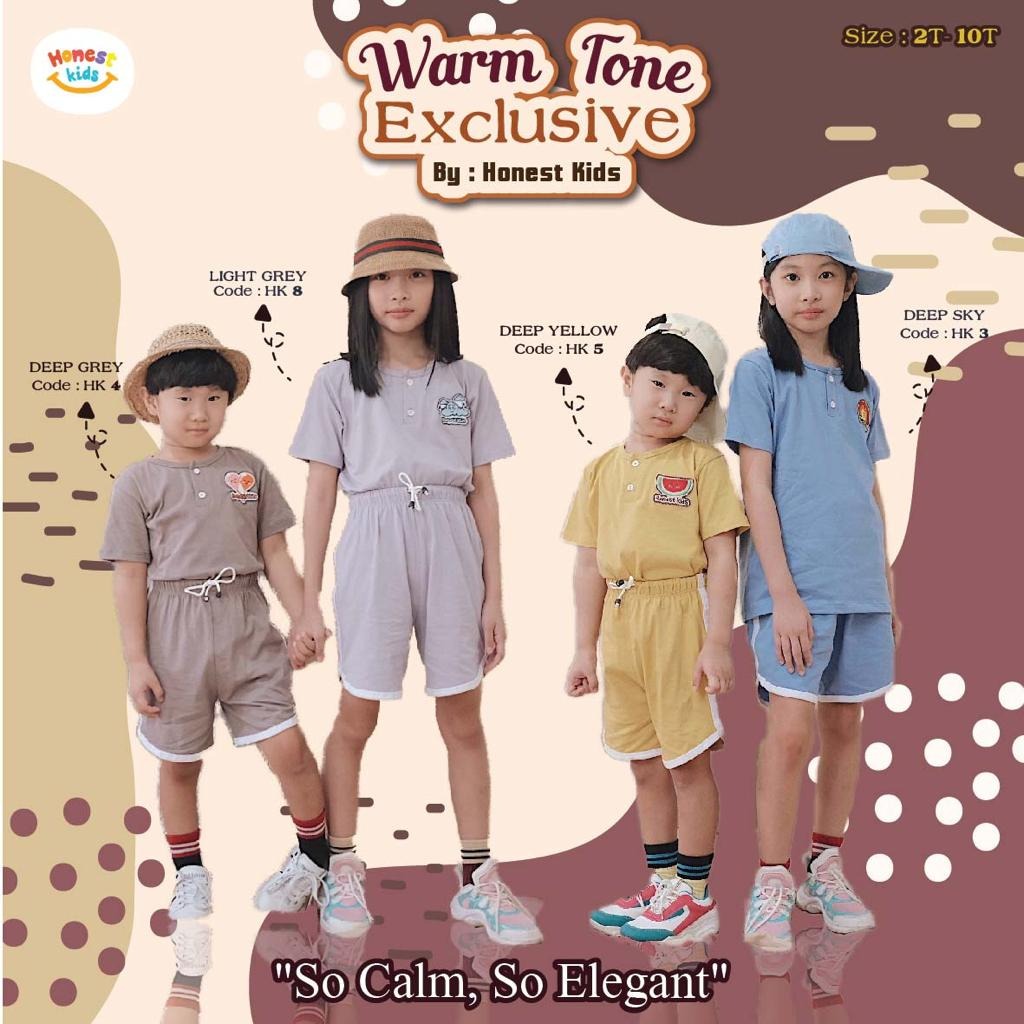 SETELAN ANAK UNISEX WARNA WARM TONE USIA 2-10 TAHUN