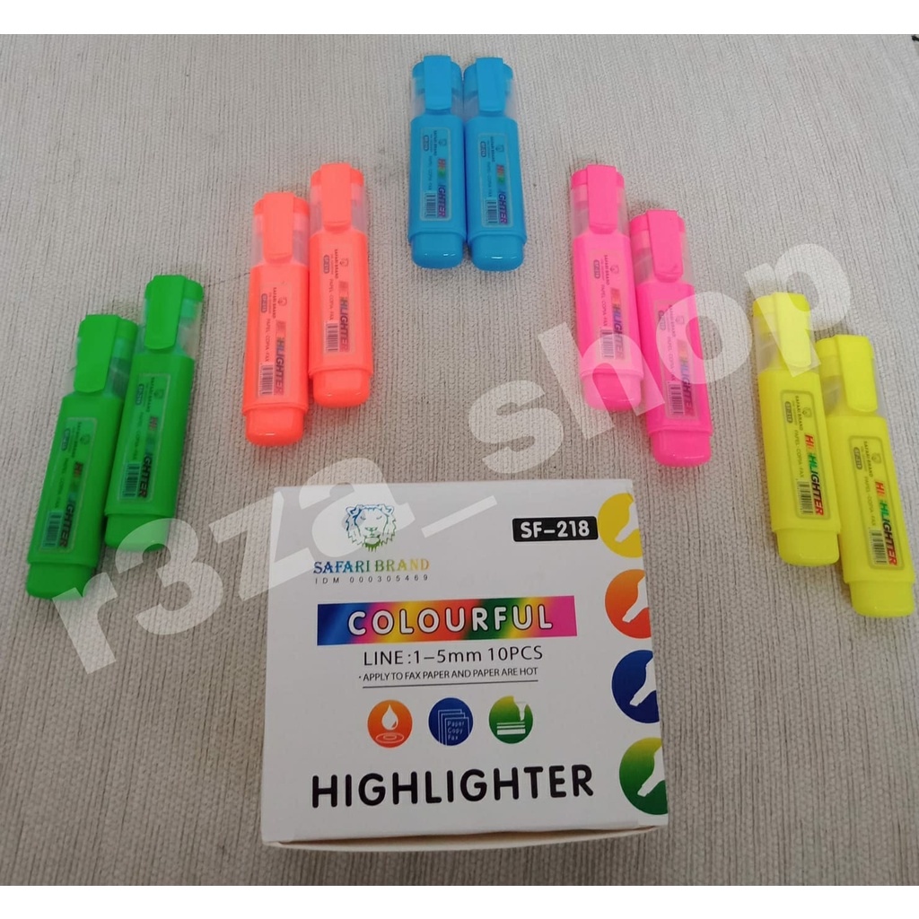 

HighLighter SAFARI BRAND SF-218 Stabilo Warna 1pack(10pcs)