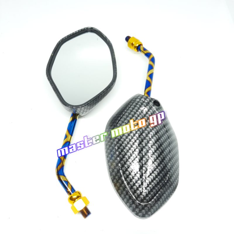 Spion standar beat xblue twotone Kaca spion standar Honda beat 2tone carbon Xblue import Spion modifikasi Beat vario scoopy xride