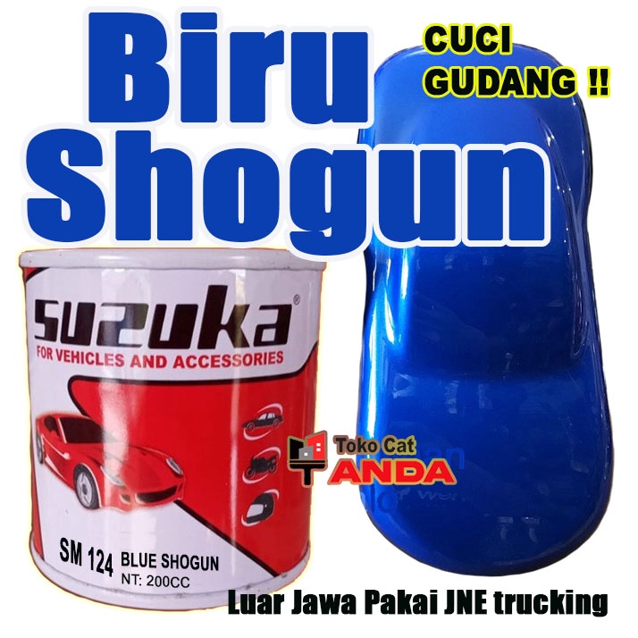 Cat Suzuka BLUE SHOGUN SM124 - Cat Shogun Biru Metalik - Cat motor Biru Metalik