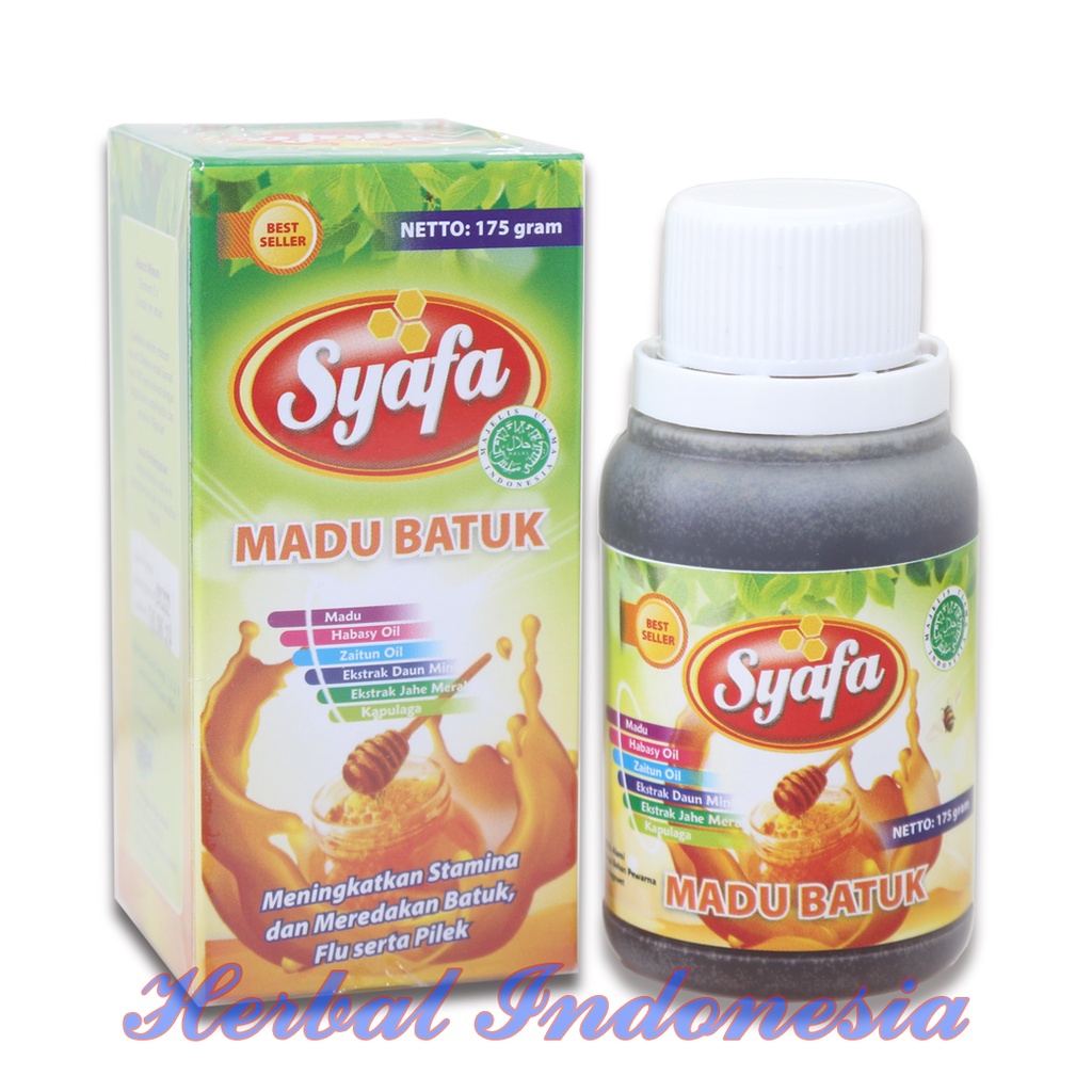 Madu Batuk Syafa Isi 175gr - Meningkatkan Daya tahan tubuh dan Meredakan Batuk Flu serta Pilek