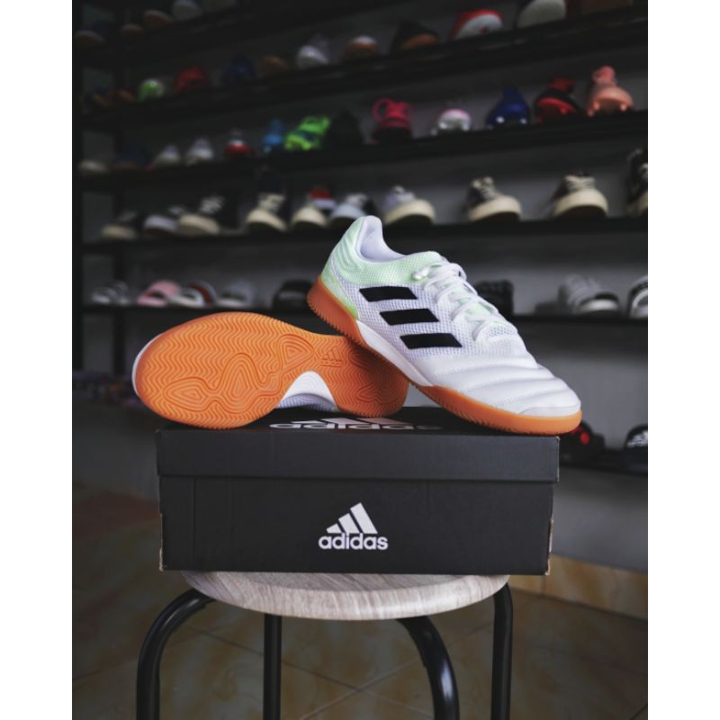 Sepatu Futsal Adidas Copa 20.3 IN Sala White Green Original G28547