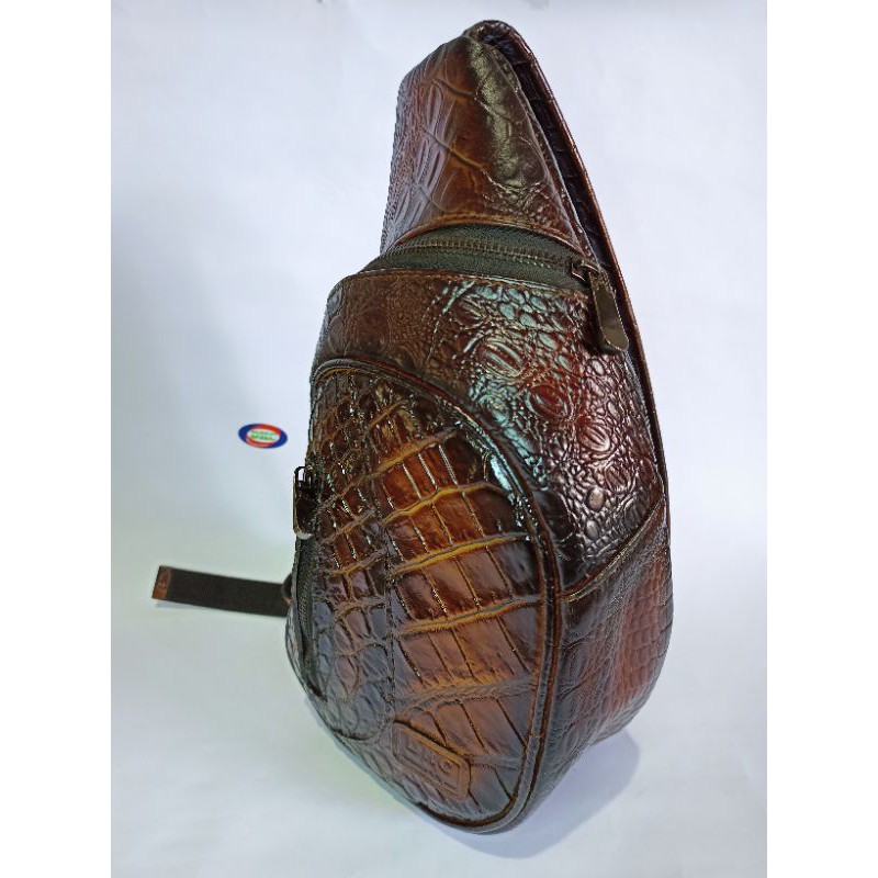 Tas slempang pria DKC kulit buaya